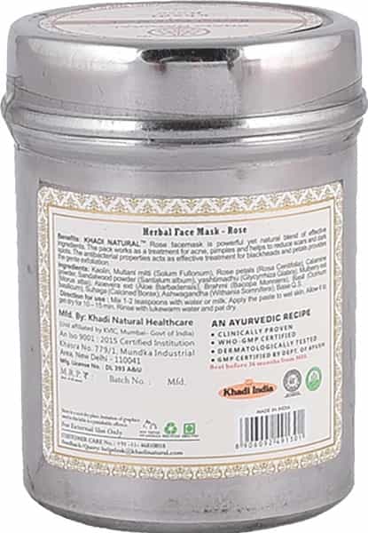 Khadi Natural Rose Face Mask 50 Gm
