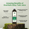 Everherb Giloy Tulsi Juice - Boost Body Defence System - Immunity Booster- 1L Bottle (By Pharmeasy)