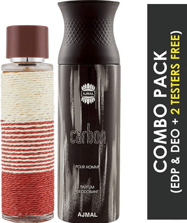 Maryaj Deuce Homme Edp Spicy 100ml For Men And Ajmal Carbon Homme Deodorant Spicy 200ml For Men