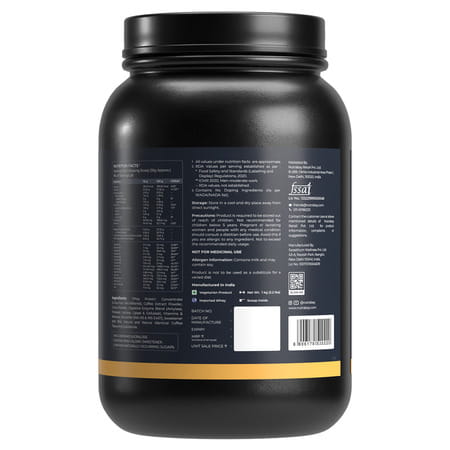 Nutrabay Gold 100% Whey Protein Concentrate|25g Protein|Muscle Support & Recovery|Cold Coffee | 1 Kg