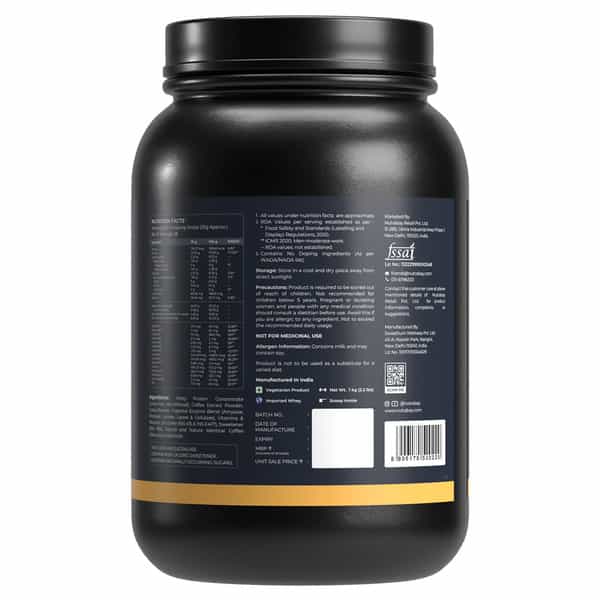 Nutrabay Gold 100% Whey Protein Concentrate|25G Protein|Muscle Support & Recovery|Cold Coffee | 1 Kg