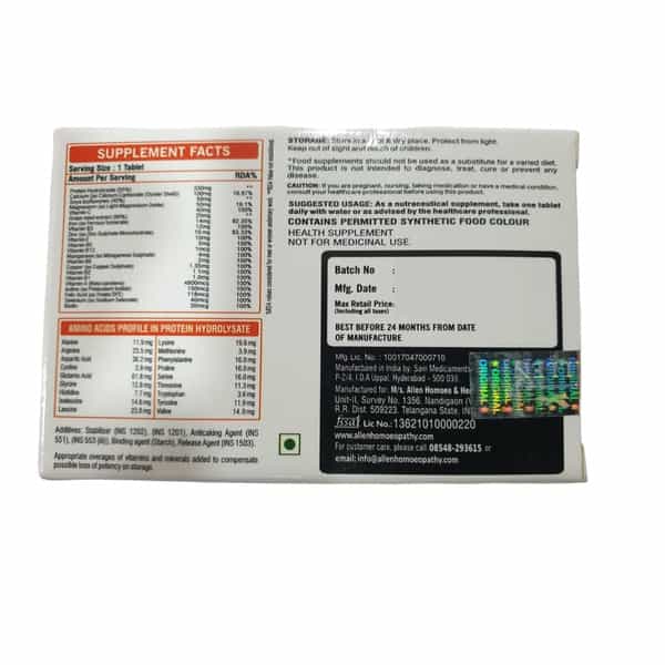 Allen Laboratories Nutraceutical Hair Growth Essentials For Hair Follicles | Skin & Nails 30 Tablets