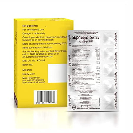 Supradyn Daily Multivitamin Tablets (150 Tablets) For Men & Women