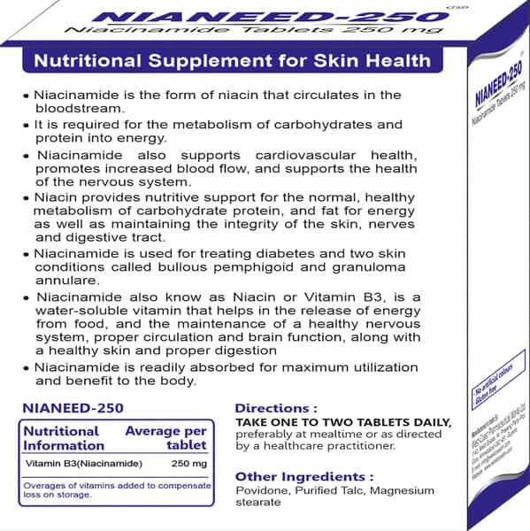 Healthvit Nianeed-250 Niacinamide 250Mg 60 Tablets