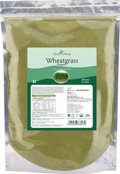Ayur Champ - Pack Of 4 -Organic Wheatgrass Powder - 1 Kg Value Pack