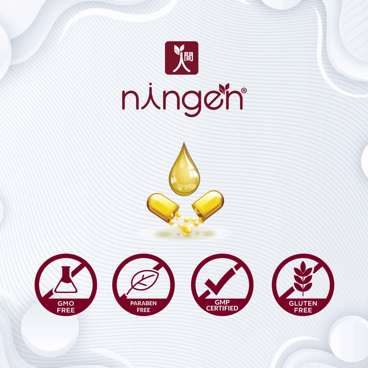 Buy NINGEN FISH OIL CAPSULES FOR EYES SKIN HEART HAIR 30 NONVEG