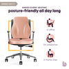 Betterhood Peach Memory Foam Back Support And Coccyx Seat Cushion Combo For Chair