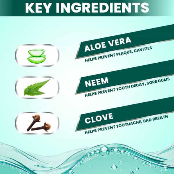 Nature Sure Aloe Vera Mouthwash With Neem And Clove For Oral Health - 2 Packs (150Ml Each)