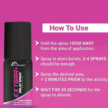 Dr. Morepen Exygra+ Dealy Spray For Men (Pack Of 10) Black