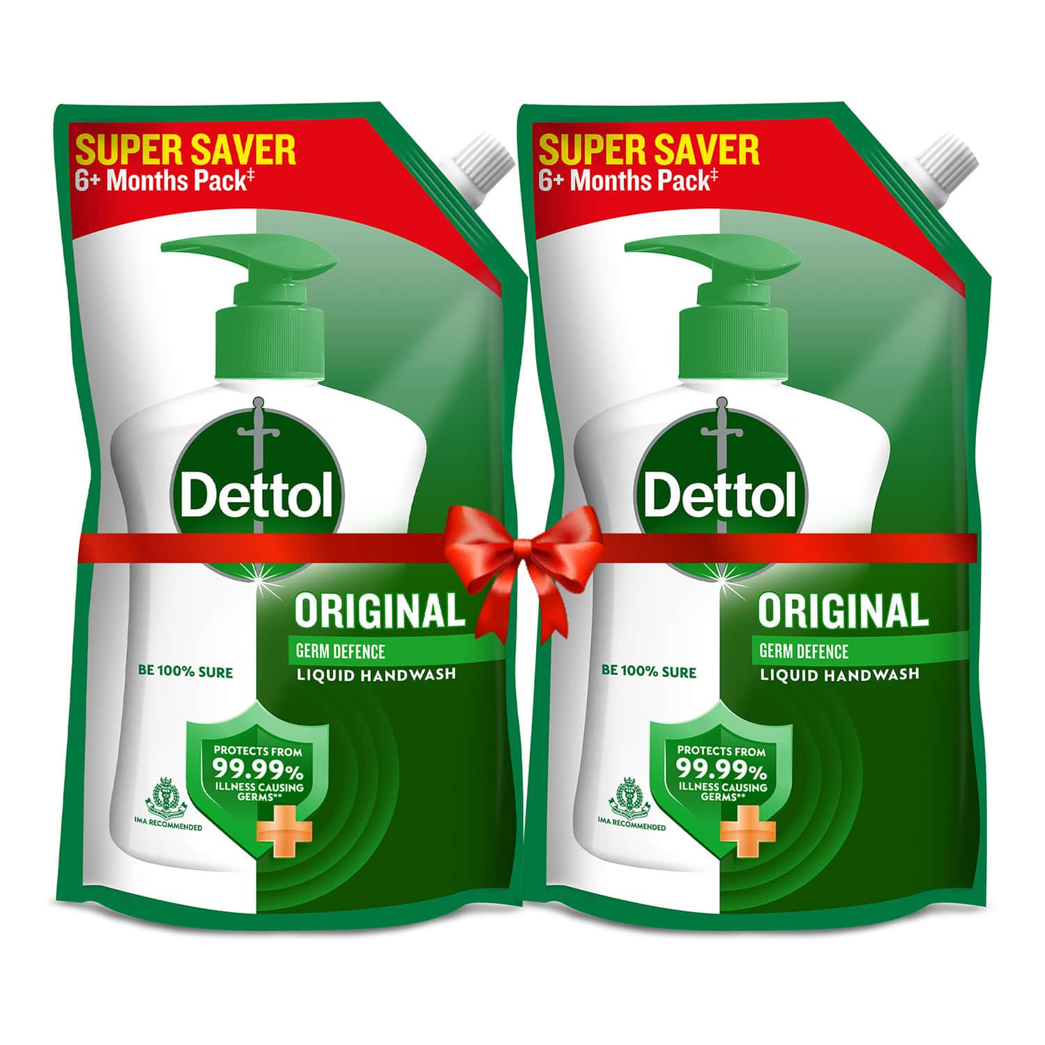 Dettol Liquid Handwash Refill - Original Hand Wash (Buy 1 Get 1 Free - 675ml Each)