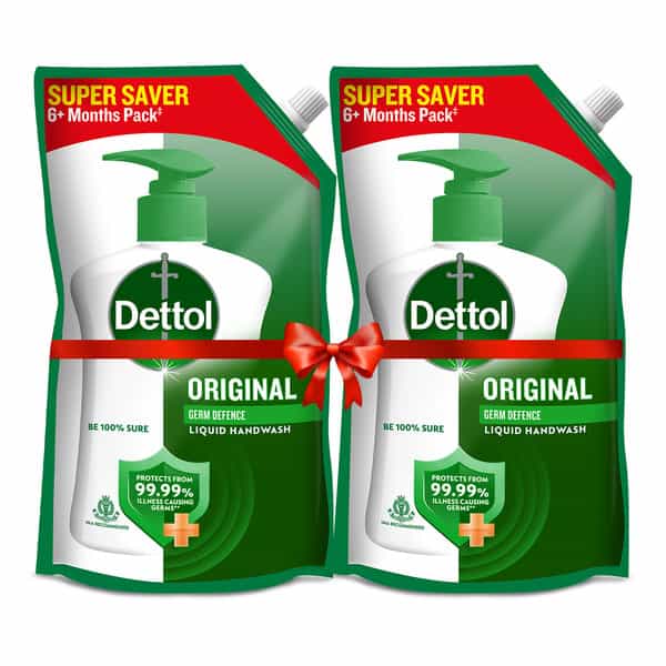 Dettol Liquid Handwash Refill - Original Hand Wash (Buy 1 Get 1 Free - 675Ml Each)