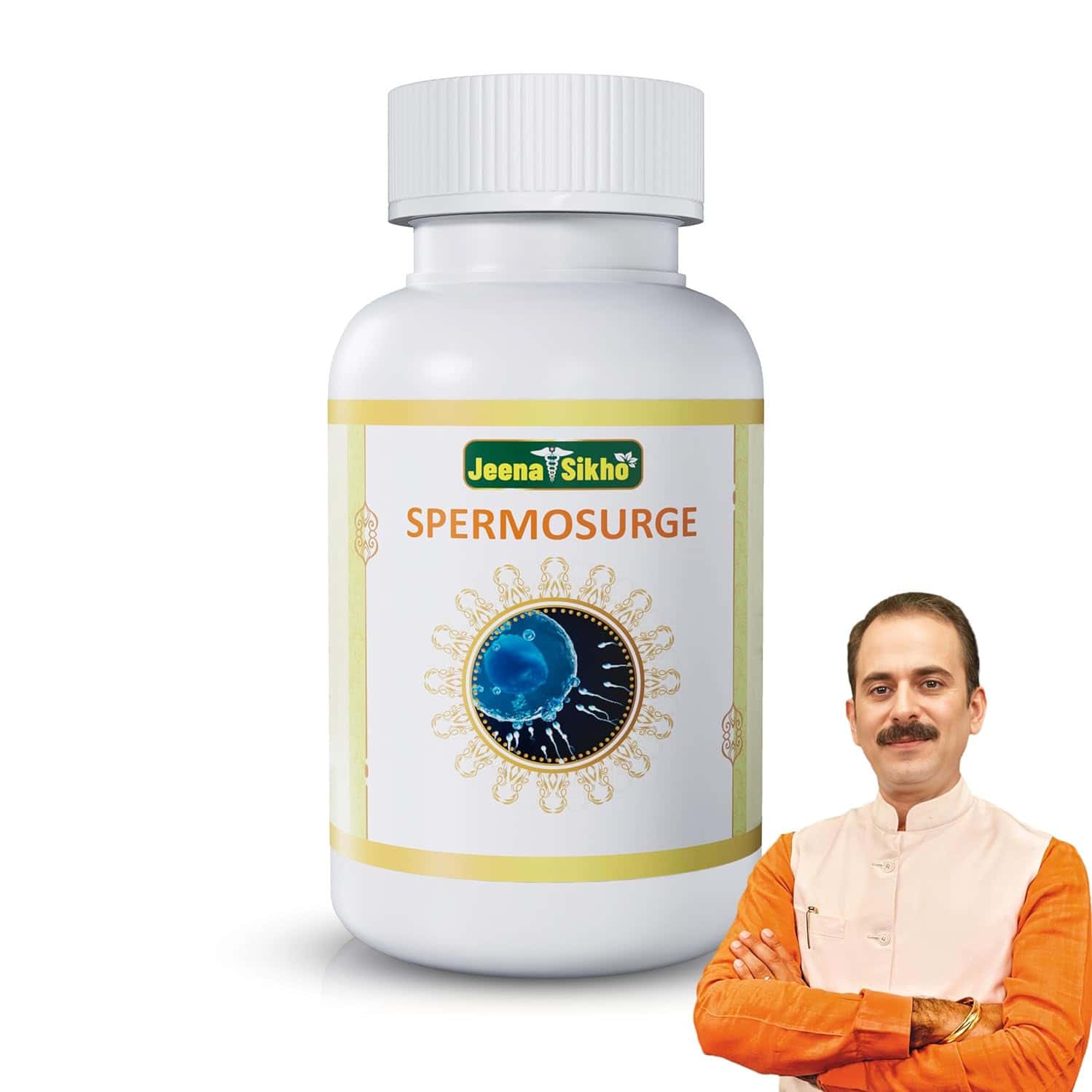 Jeena Sikho Spermosurge/mens Health | Herbal Men Wellness Supplement | 60 Capsules
