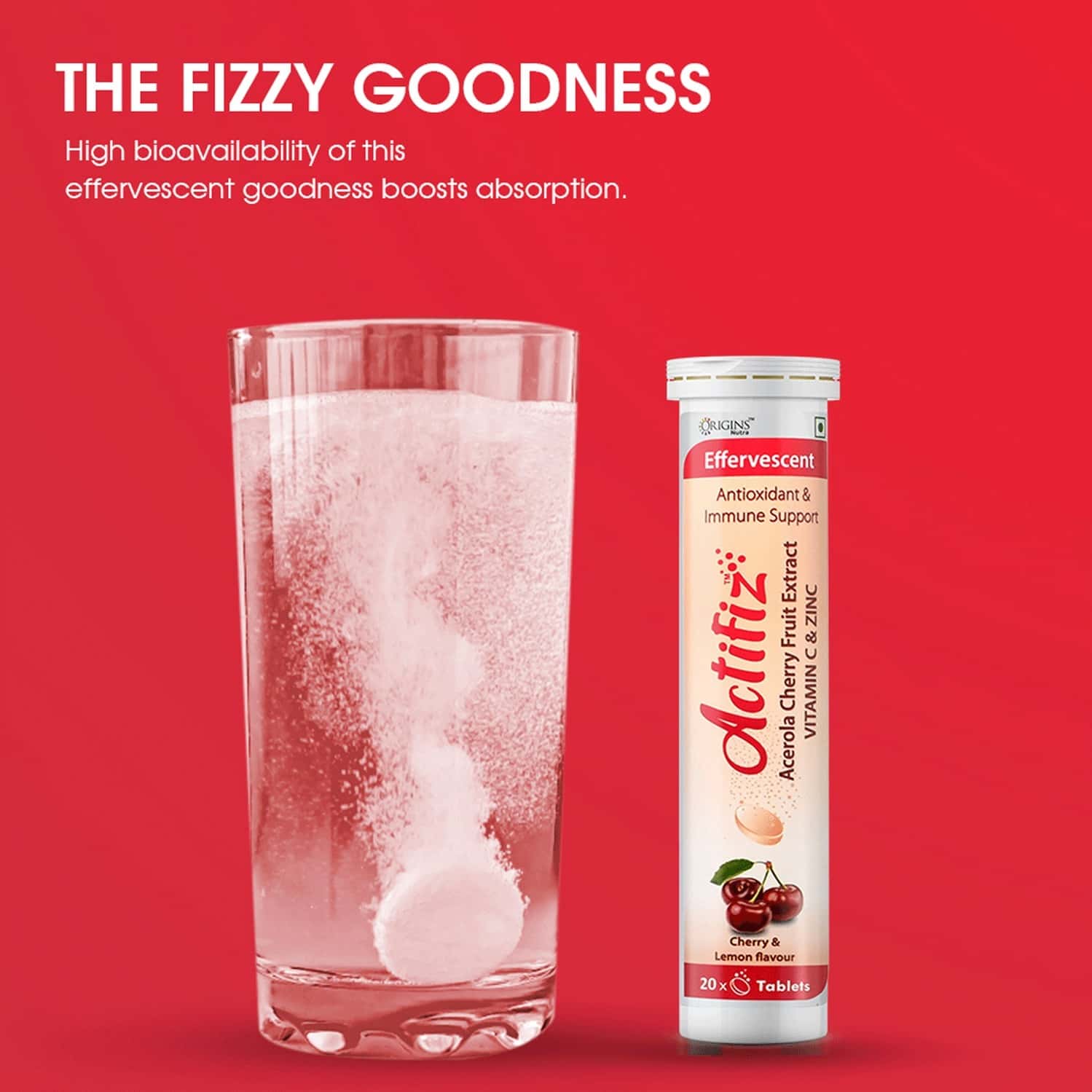 Buy ORIGINS NUTRA ACTIFIZ ACEROLA CHERRY FRUIT EXTRACT 20 EFFERVESCENT