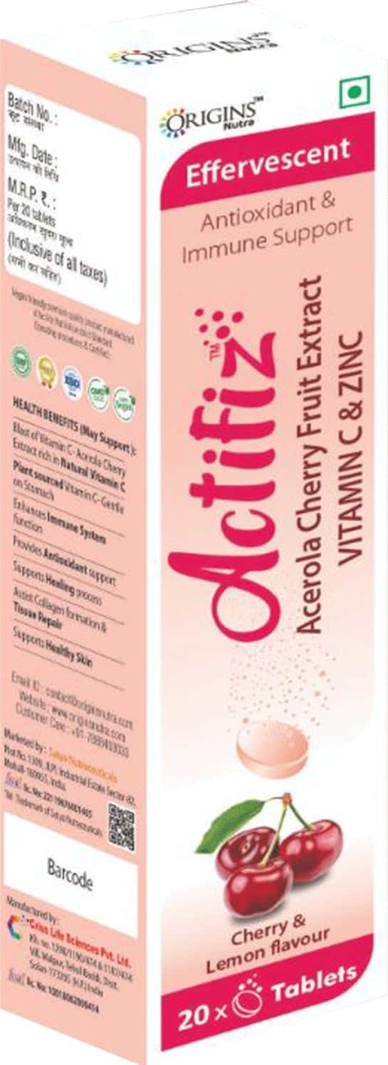 Buy ORIGINS NUTRA ACTIFIZ ACEROLA CHERRY FRUIT EXTRACT 20 EFFERVESCENT
