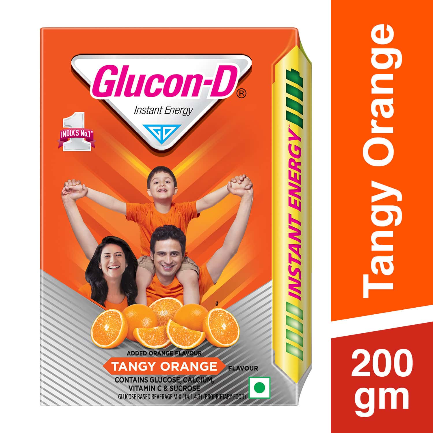 Glucon-d Tangy Orange With 3 Benefits Of Energy | Recovery | And Immunity | 200 G