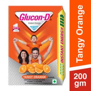 Glucon-d Tangy Orange With 3 Benefits Of Energy | Recovery | And Immunity | 200 G