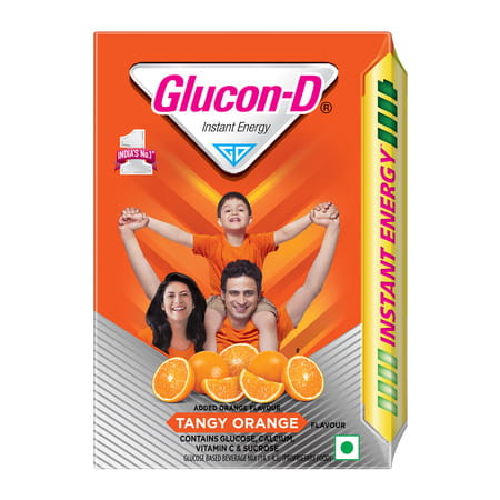 Glucon-D Tangy Orange With 3 Benefits Of Energy | Recovery | And Immunity | 200 G