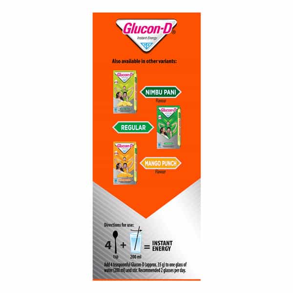 Glucon-D Tangy Orange With 3 Benefits Of Energy | Recovery | And Immunity | 200 G