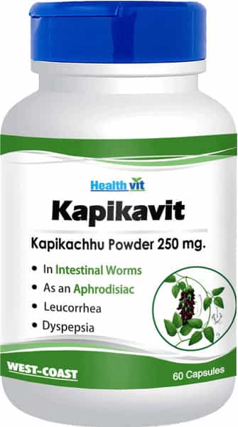 Healthvit Kapikavit Kapikachhu Powder 250 Mg 60 Capsules