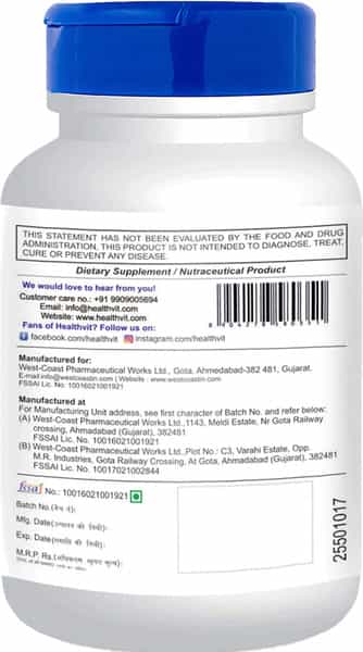 Healthvit Kapikavit Kapikachhu Powder 250 Mg 60 Capsules