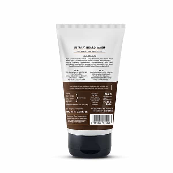 Ustraa Beard Wash - Woody (Pack Of 2 X 100 Ml)