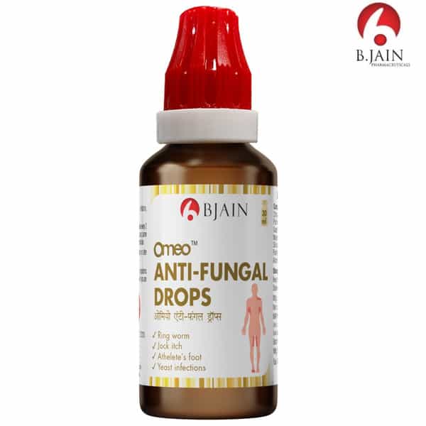 Bjain Omeo Anti-Fungal Drops For Ring Worm & Athletes Foot - 30Ml