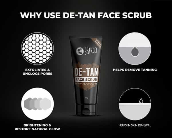 Beardo Detan Face Scrub For Men Improved Version- 100 Gm Coffee Scrub
