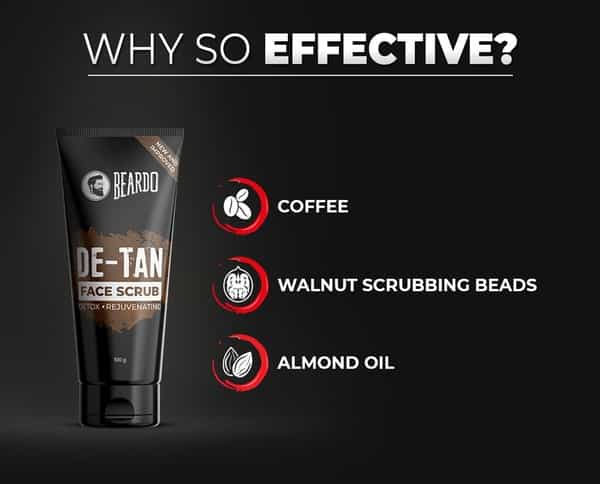Beardo Detan Face Scrub For Men Improved Version- 100 Gm Coffee Scrub