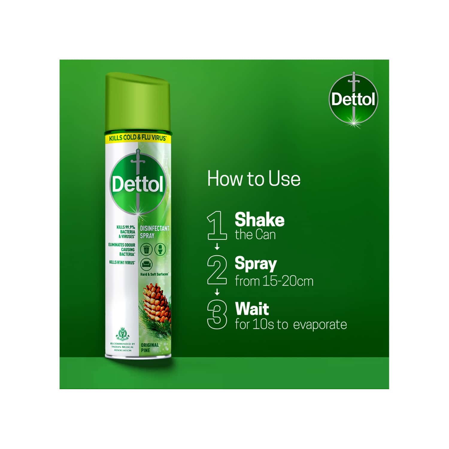 Buy Dettol Original Pine Surface Disinfectant Spray Sanitizer Bottle Of