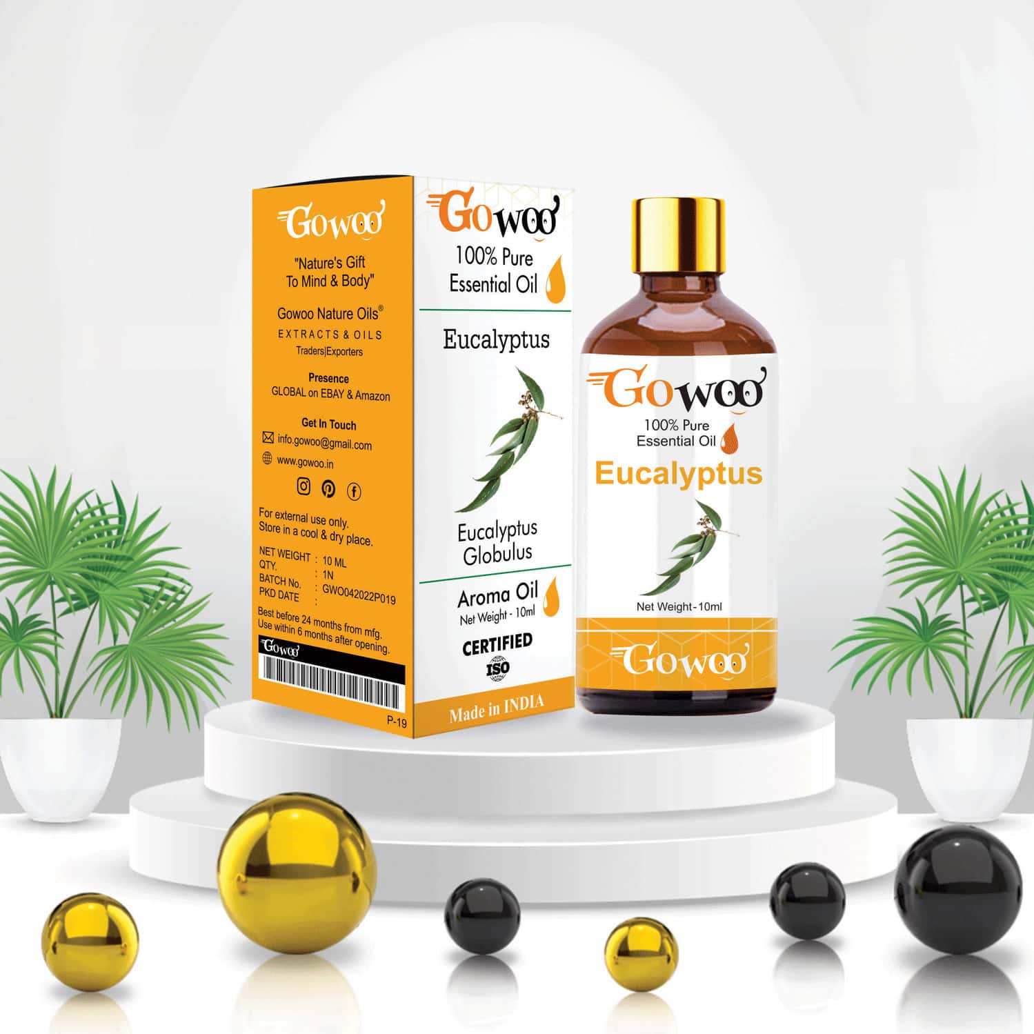Buy GO WOO 100 PURE EUCALYPTUS OIL FOR COUGH COLDS CLEAR BREATHING