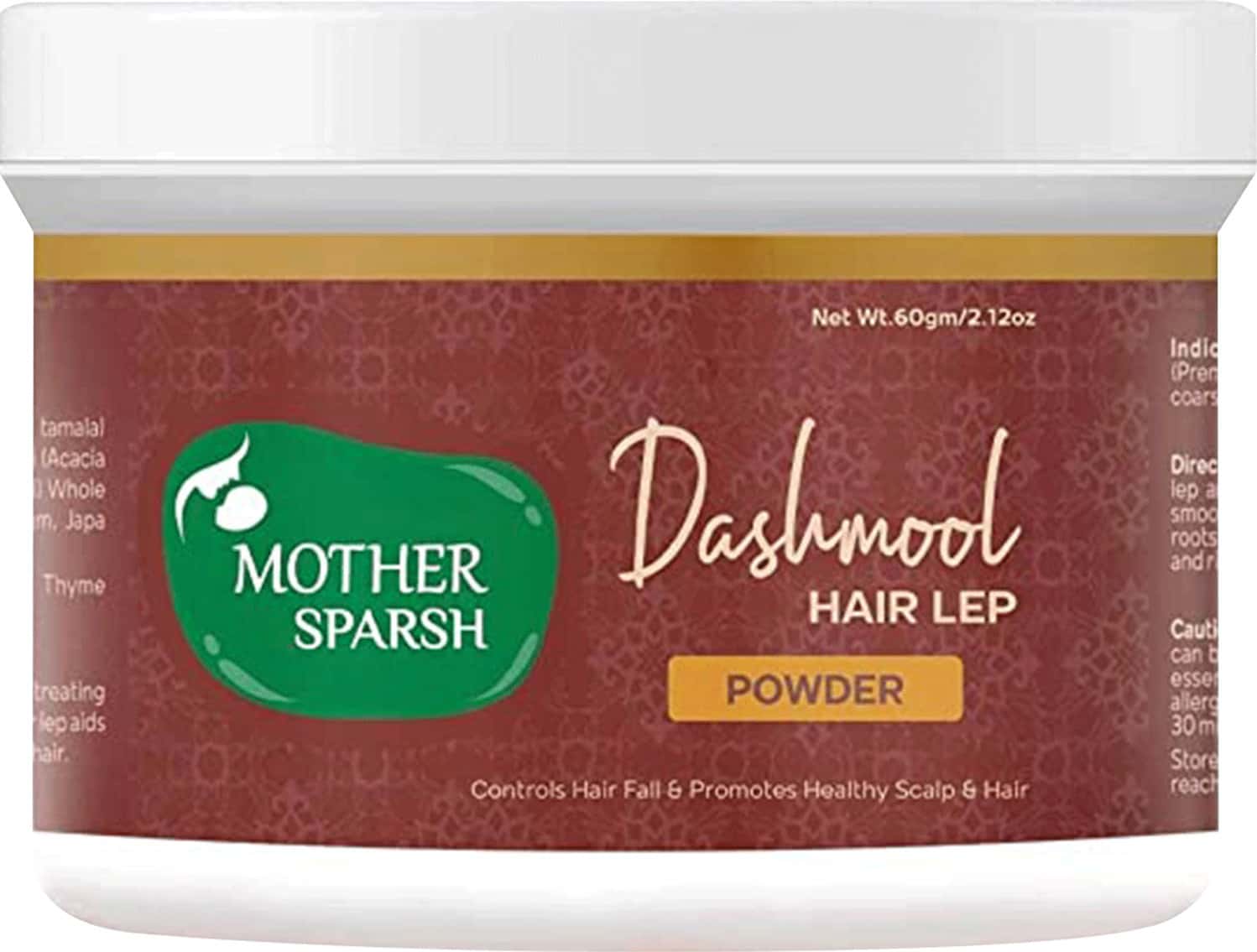 Mother Sparsh Ayurvedic Dashmool Hair Lep Powder - Pre Shampoo Hair Mask-60gm