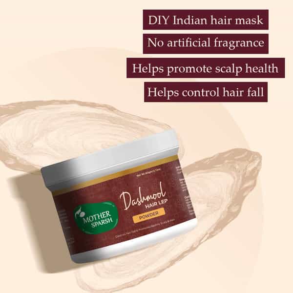 Mother Sparsh Ayurvedic Dashmool Hair Lep Powder - Pre Shampoo Hair Mask-60Gm