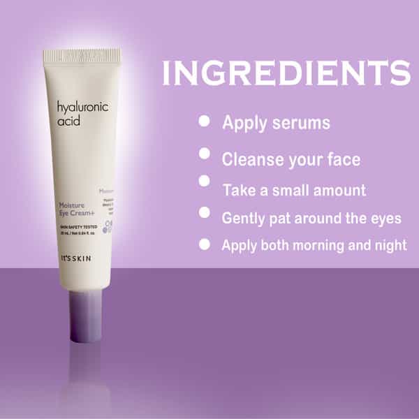 It's Skin Hyaluronic Acid Moisture Eye Cream - Moisturizing & Anti - Wrinkle - 25Ml