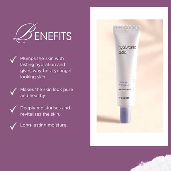 It's Skin Hyaluronic Acid Moisture Eye Cream - Moisturizing & Anti - Wrinkle - 25Ml