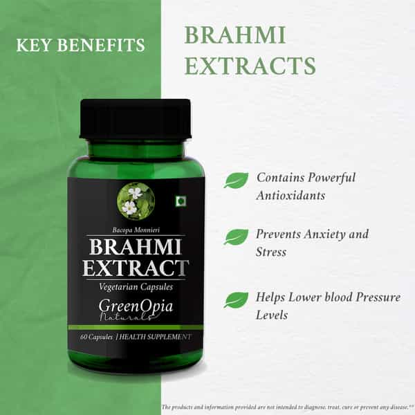 Greenopia Brahmi 60 Vegetarian Capsules