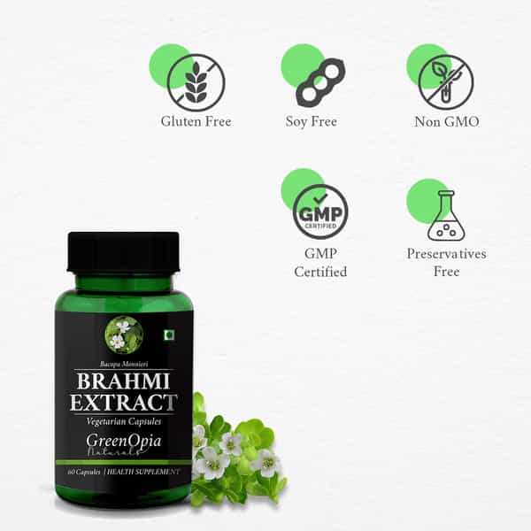 Greenopia Brahmi 60 Vegetarian Capsules