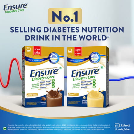 Ensure Diabetes Care Nutrition Drink Vanilla Flavour Box 375 Gm