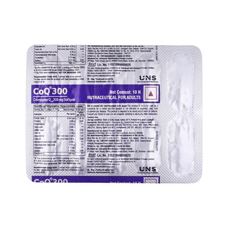 Coq 300Mg Strip Of 10 Softgel Capsules