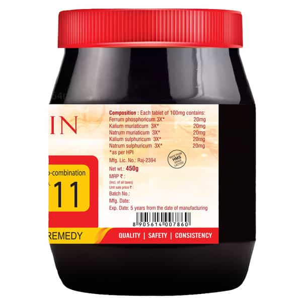 Bjain Bio-Combination No.11 (Fever) Tablet - 450Gm