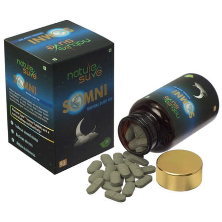 Nature Sure Somni Natural Sleep Aid Tablets For Men And Women - 1 Pack (90 Tablets)