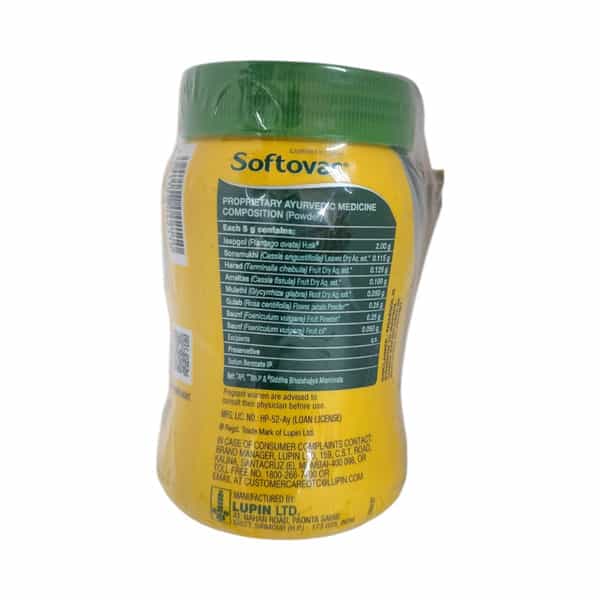 Softovac Bowel Regulator Jar Of 100Gm With Free 2 Softovac Sf Sachet ( Worth Rs 24)