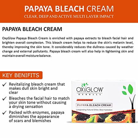 Oxyglow Herbals Bleach Cream Papaya 300 Gram
