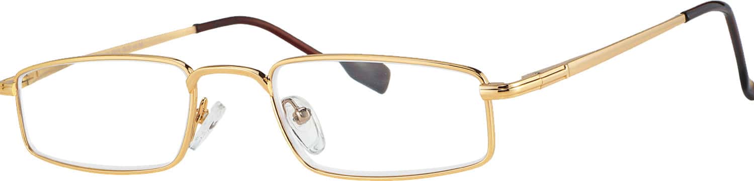 Klar Eye Full Rim Rectangle Reading Glasses Men And Women Powers +0.75 To +3.50+2.75 Power Gold