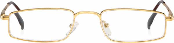 Klar Eye Full Rim Rectangle Reading Glasses Men And Women Powers +0.75 To +3.50+2.75 Power Gold