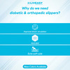 Liveasy Essentials Diabetic & Orthopedic Slippers - Electric Blue Women - Size Uk-9