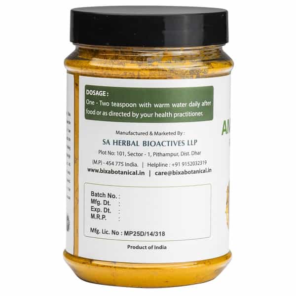 Bixa Botanical Ambehaldi Powder(Mango Ginger) Supports Skin Wellness (200G)
