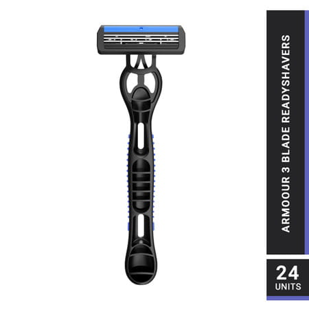 Zlade Armour Iii Readyshaver Triple Blade Disposable Shaving Razor For Men - Pack Of 24