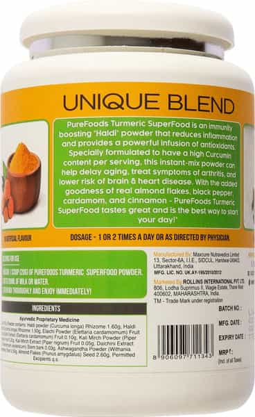 Purefoods - Turmeric Superfood Powder For Immune Support (400G)
