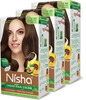 Nisha Creme Hair Color 7.53 Chocolate Blonde 150G Pack Of 3 Permanent Hair Colour 100% Grey Coverage