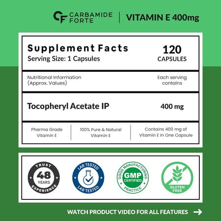 Carbamide Forte Vitamin E 400mg Capsules- 120 Capsules